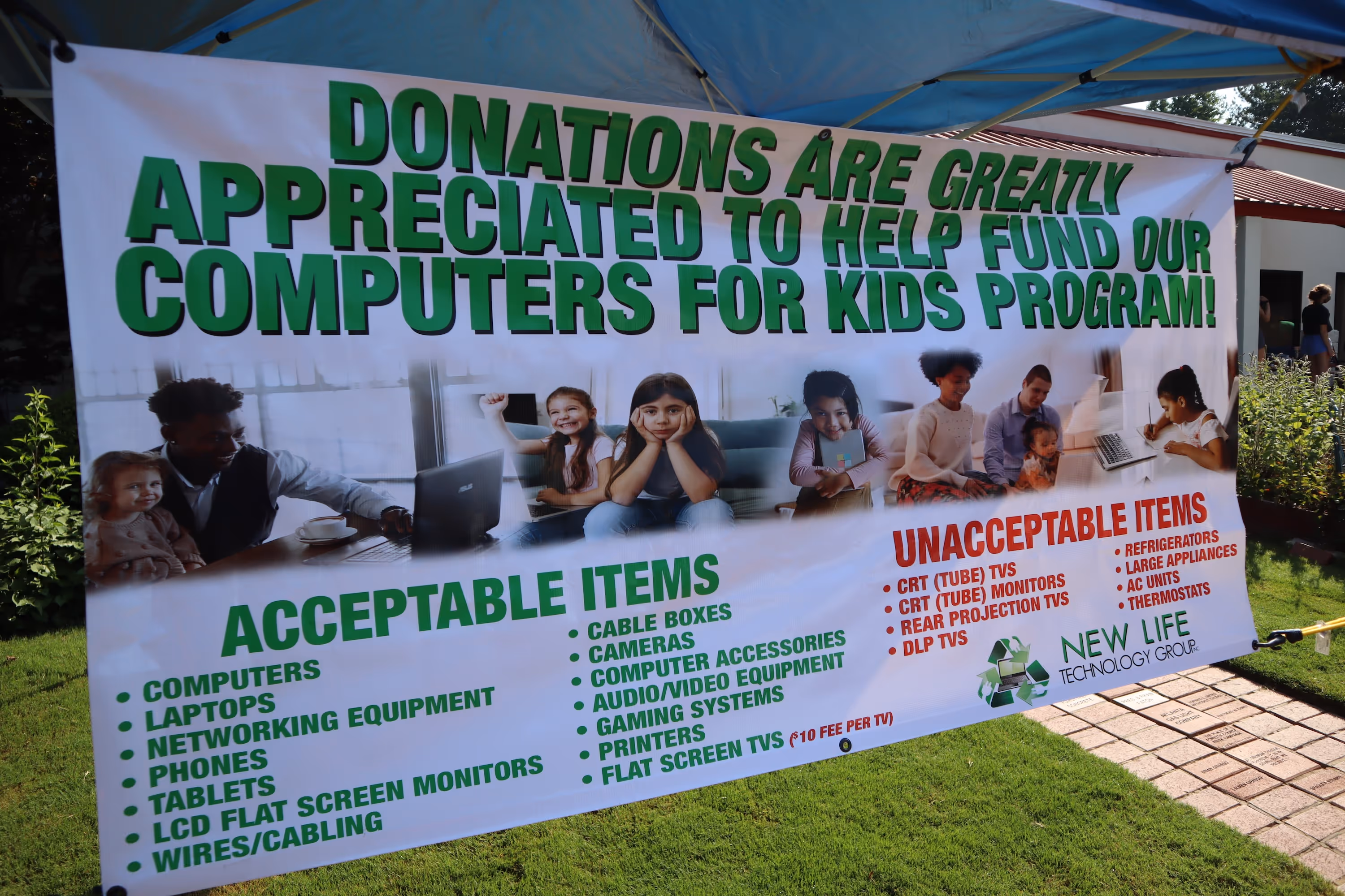 New Life Technology Donation Banner