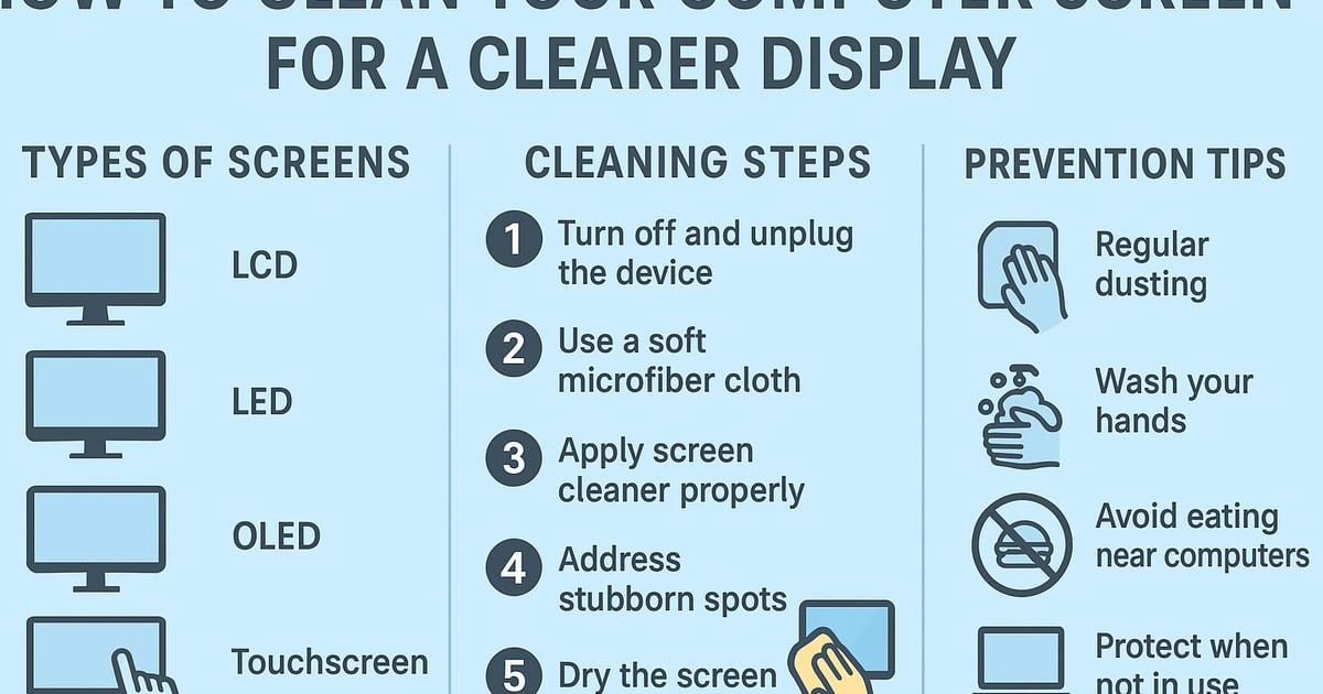 Computer Screen Cure How To Clean Your Computer Screen for a Clearer Display | New Life ...